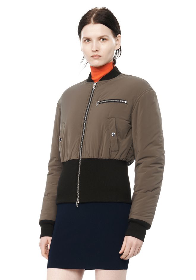 Alexander Wang ‎CROPPED PUFFER BOMBER ‎ ‎JACKETS AND OUTERWEAR ...