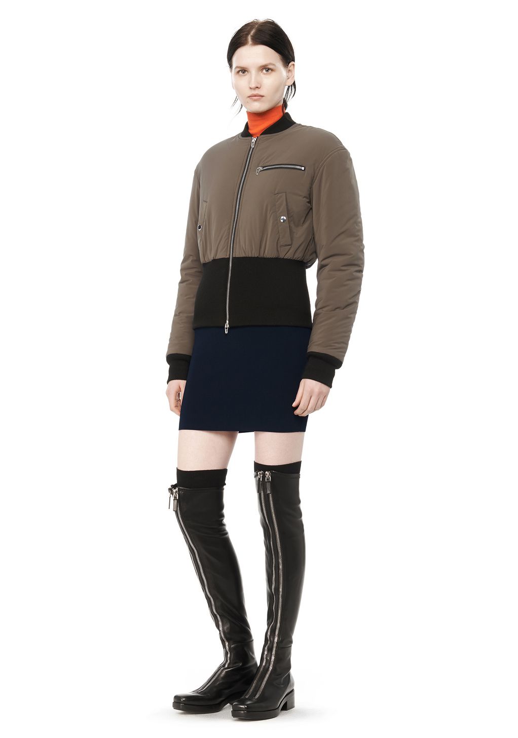 Alexander Wang ‎CROPPED PUFFER BOMBER ‎ ‎JACKETS AND OUTERWEAR