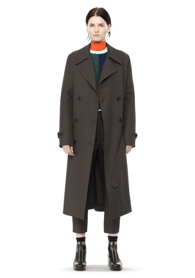 Alexander Wang ‎TWILL TRENCH COAT ‎ ‎JACKETS AND OUTERWEAR ‎ | Official ...
