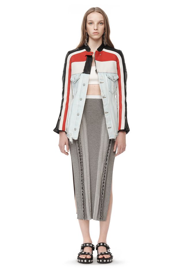 Alexander Hybrid Moto Denim Jacket Jackets And Outerwear Alexander Hybrid Moto Denim Jacket Jackets And Outerwear 12 N F