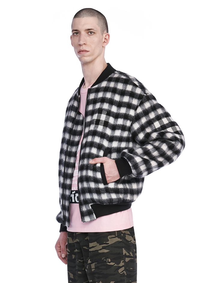 Alexander Wang ‎PLAID WOOL BOMBER ‎ ‎JACKETS AND OUTERWEAR ‎ Official