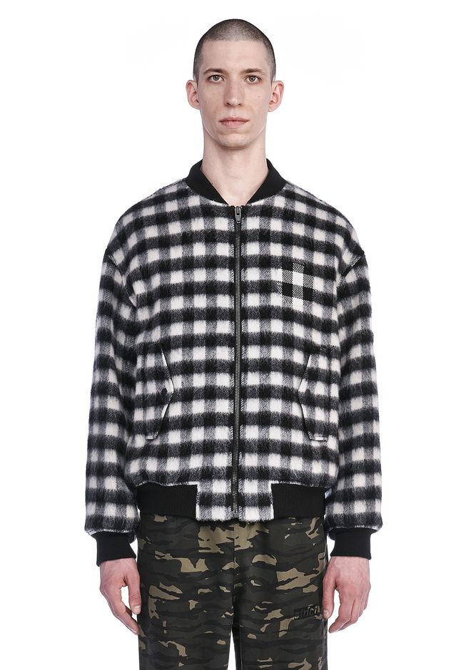 Alexander Wang ‎PLAID WOOL BOMBER ‎ ‎JACKETS AND OUTERWEAR ‎ | Official ...