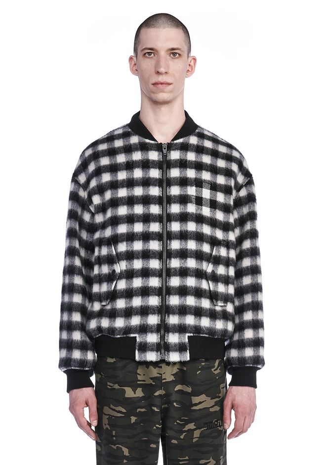 Alexander Wang ‎PLAID WOOL BOMBER ‎ ‎JACKETS AND OUTERWEAR ‎ Official