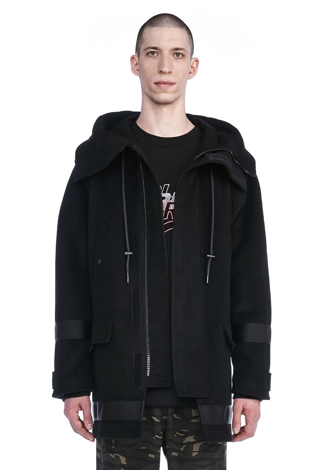 Alexander Wang ‎HOODED WOOL PARKA ‎ ‎JACKETS AND OUTERWEAR ‎ | Official ...