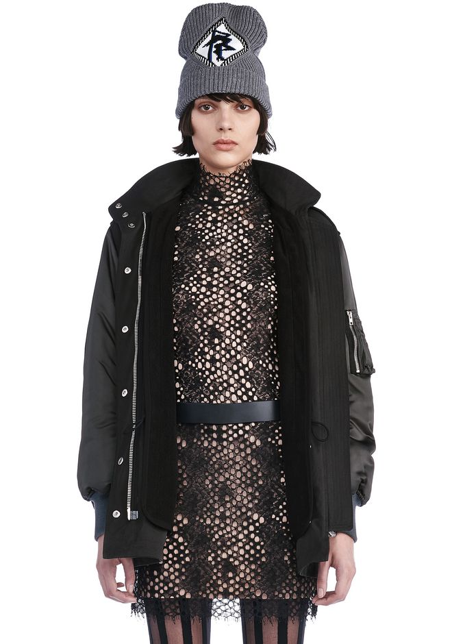 Alexander Wang ‎PARKA JACKET WITH BOMBER DETAILS ‎ ‎JACKETS AND ...