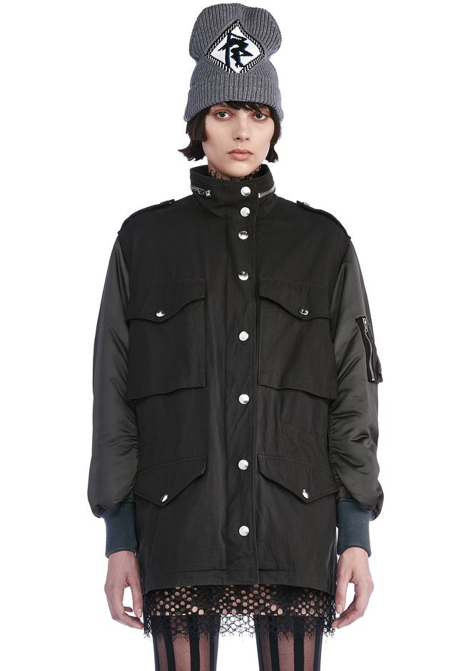 Alexander Wang ‎PARKA JACKET WITH BOMBER DETAILS ‎ ‎JACKETS AND ...