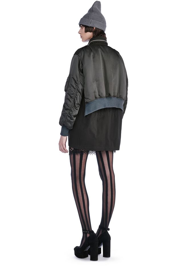 Alexander Wang ‎PARKA JACKET WITH BOMBER DETAILS ‎ ‎JACKETS AND