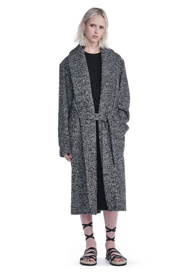 Alexander Wang ‎SHAWL COLLARED BELTED COAT ‎ ‎JACKETS AND OUTERWEAR ...