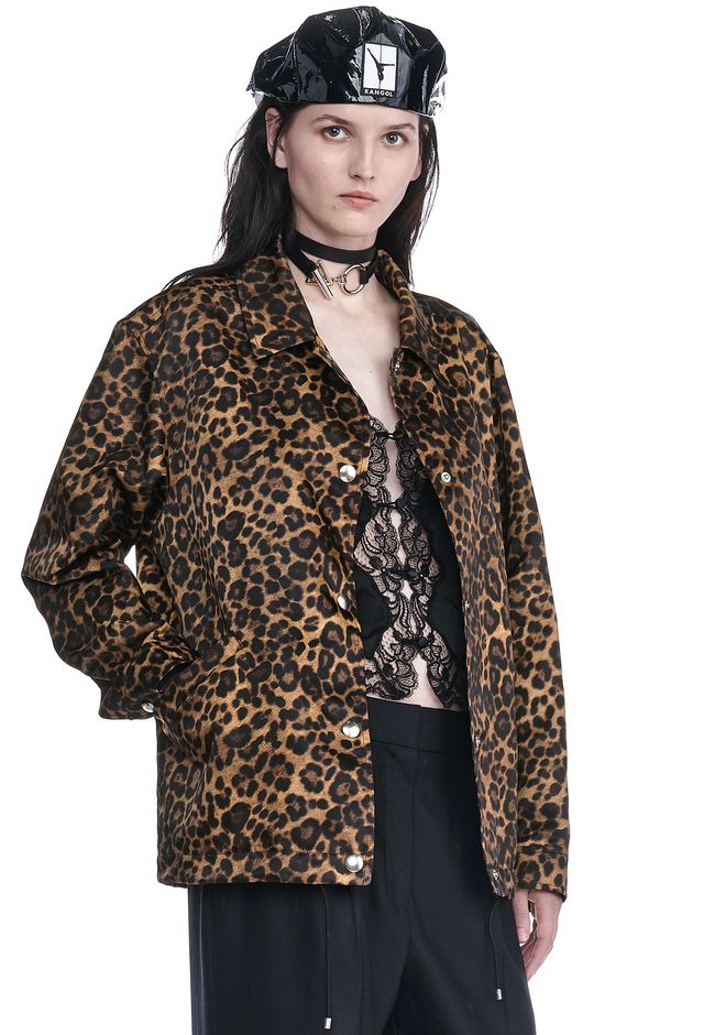 Alexander Wang ‎LEOPARD PRINT COACHES JACKET ‎ ‎JACKETS AND OUTERWEAR ...