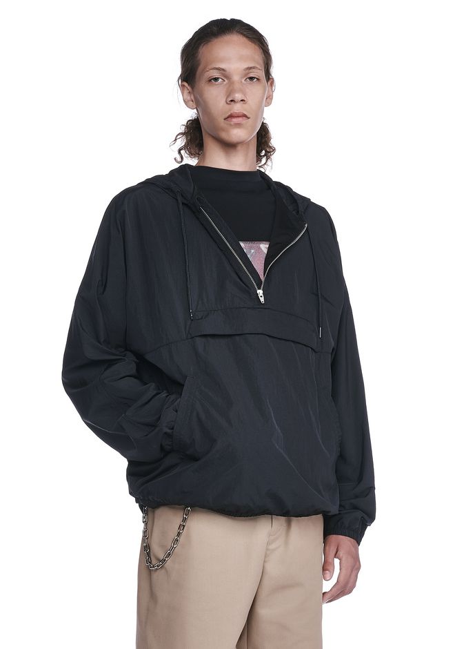 Alexander Wang ‎WASHED NYLON HOODIE ‎ ‎JACKETS AND OUTERWEAR