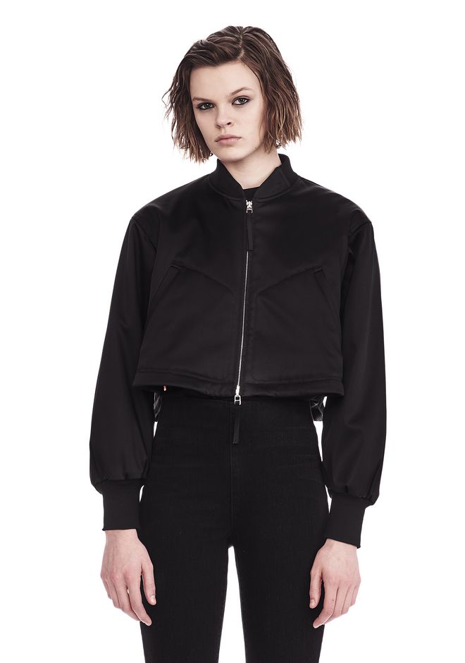 Alexander Wang ‎WATER RESISTANT CROPPED BOMBER ‎ ‎JACKETS AND OUTERWEAR ...