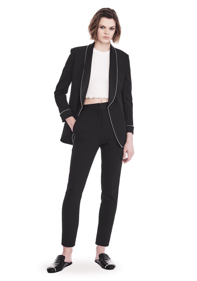 Alexander Wang ‎TUXEDO BLAZER WITH BALL CHAIN TRIM ‎ ‎JACKETS AND ...