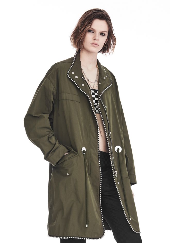 Alexander Wang ‎OVERSIZED PARKA WITH BALLCHAIN TRIM ‎ ‎JACKETS AND ...