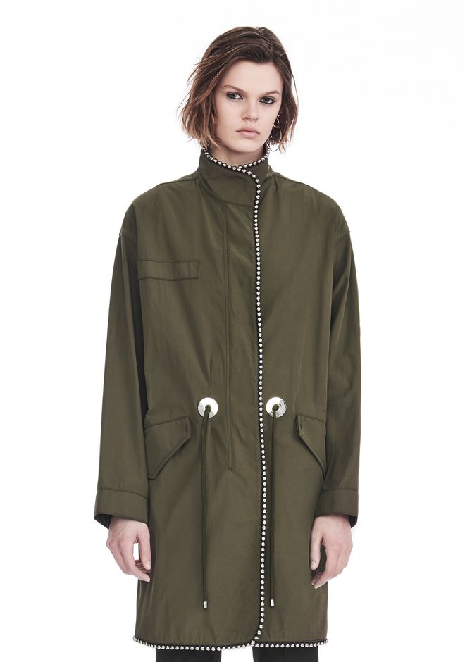 Alexander Wang ‎OVERSIZED PARKA WITH BALLCHAIN TRIM ‎ ‎JACKETS AND ...
