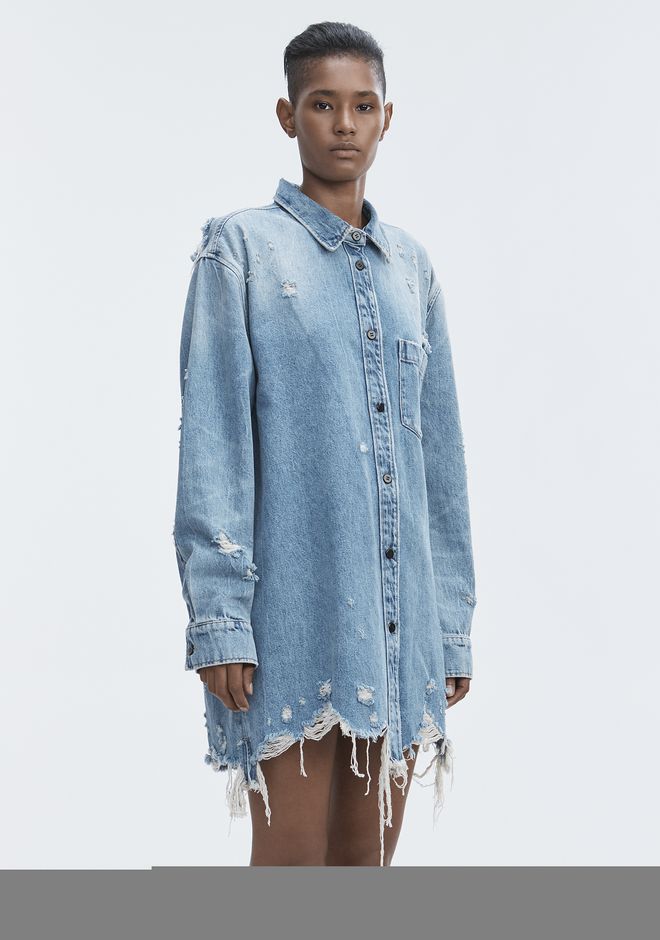 alexander wang oversized denim shirt