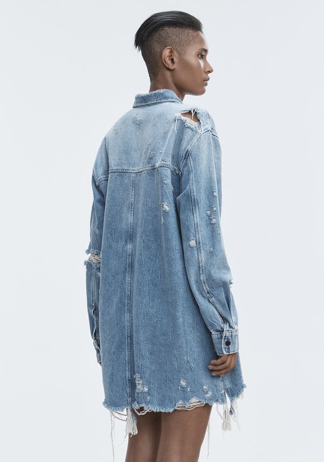 alexander wang oversized denim shirt