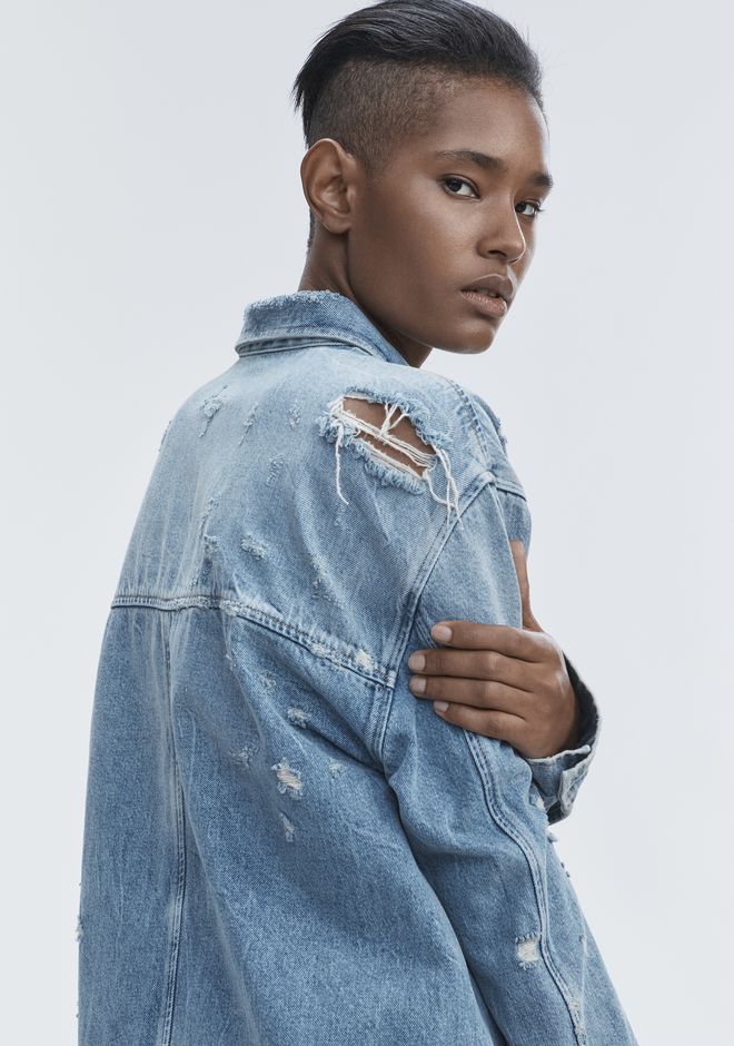 alexander wang oversized denim shirt