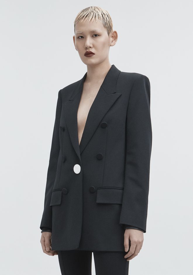 Alexander Wang ‎JACKET WITH LEATHER SLEEVES ‎ ‎JACKETS AND OUTERWEAR ...