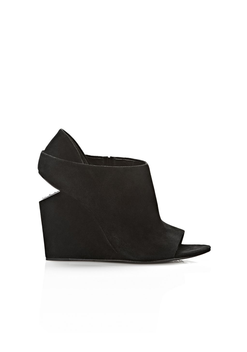 Alexander Wang ‎ALLA SUEDE WEDGE WITH RHODIUM ‎ ‎Heels‎ | Official Site