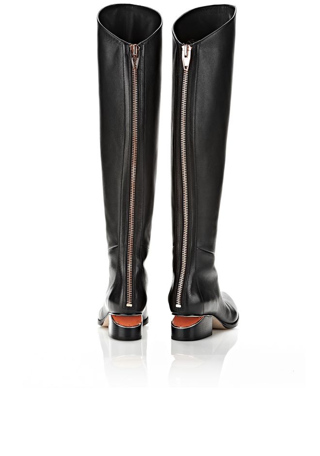 black boots with rose gold