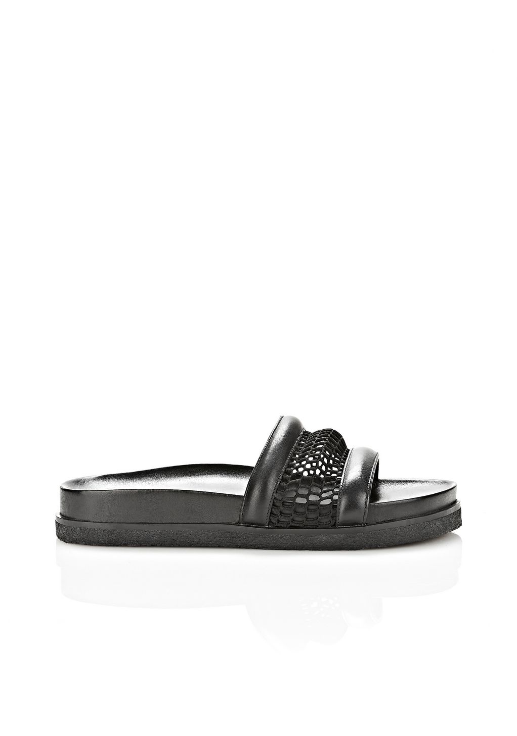 Alexander Wang ‎JAC MESH AND LEATHER SANDAL ‎ ‎FLATS‎ | Official Site