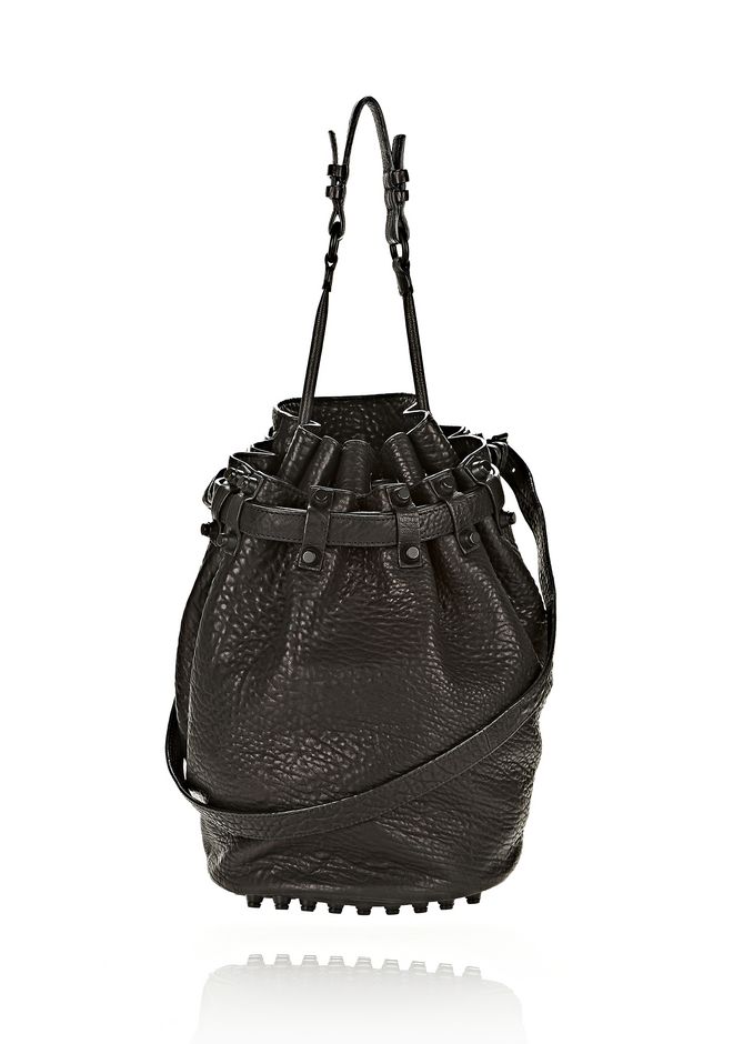 Alexander Wang ‎DIEGO IN BLACK PEBBLE LEATHER WITH MATTE BLACK ...