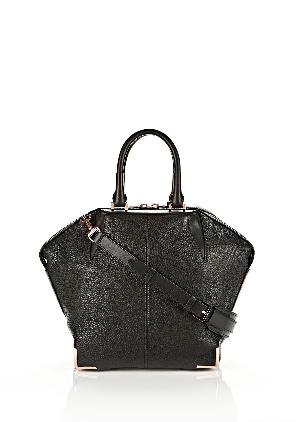 Alexander Small Emile In Soft Black With Rose Gold Alexander Small Emile In Soft Black With Rose Gold Shoulder Bag Official Site