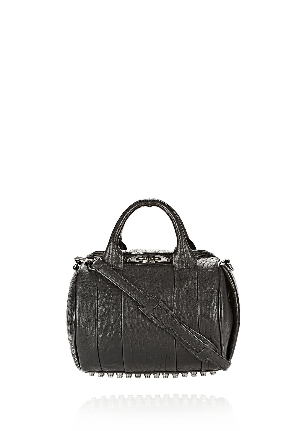 Alexander Wang ‎ROCKIE IN PEBBLED BLACK WITH BLACK NICKEL ‎ ‎Shoulder ...