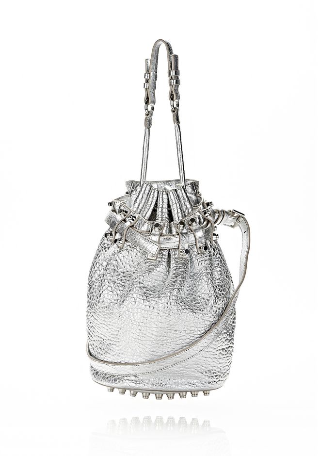 Alexander Wang ‎DIEGO BUCKET METALLIC IN RHODIUM ‎ ‎Shoulder Bag ...