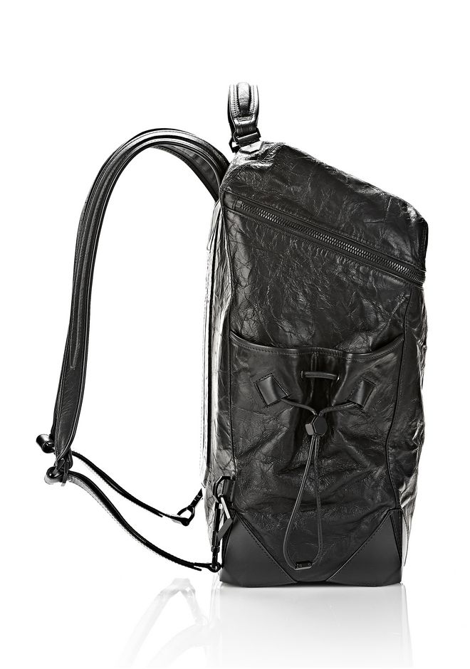 Alexander Wang ‎WALLIE BACKPACK IN WAXY BLACK WITH MATTE BLACK ...
