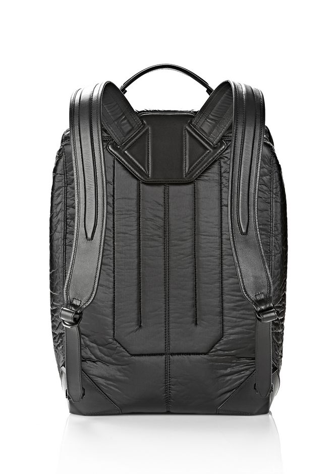 Alexander Wang ‎WALLIE BACKPACK IN SHINY BLACK WITH MATTE BLACK