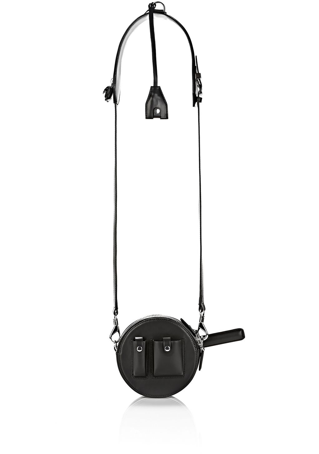 Alexander Wang ‎MIRROR BAG IN BLACK WITH RHODIUM ‎ ‎Shoulder Bag