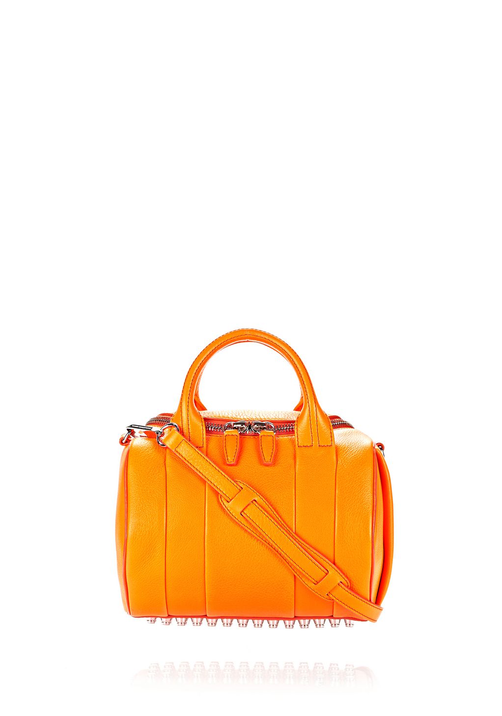 Alexander Wang ‎ROCKIE IN SOFT PEBBLED FLAME WITH RHODIUM ‎ ‎Shoulder ...