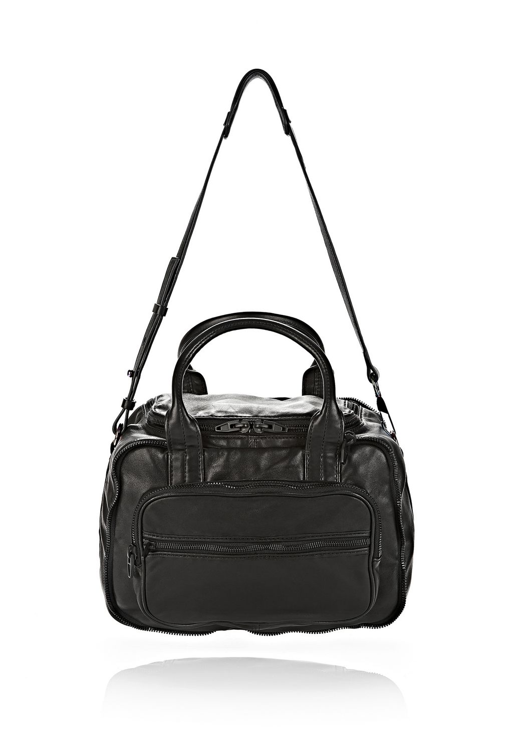 Alexander Wang ‎EUGENE SATCHEL IN WASHED BLACK WITH IRIDESCENT ...