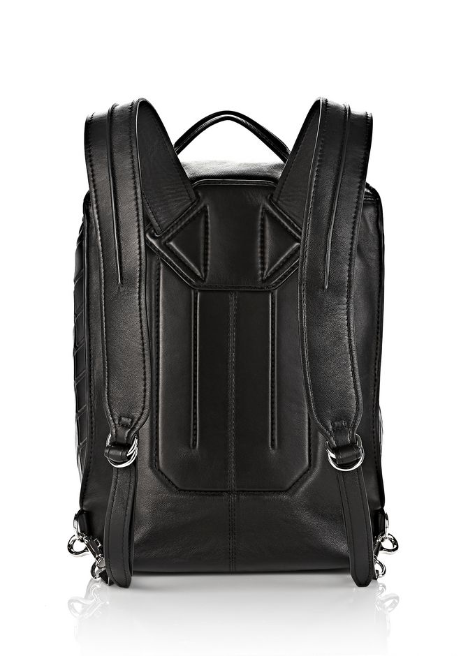 Alexander Wang ‎TIRE INSIDE OUT BACKPACK IN BLACK WITH RHODIUM