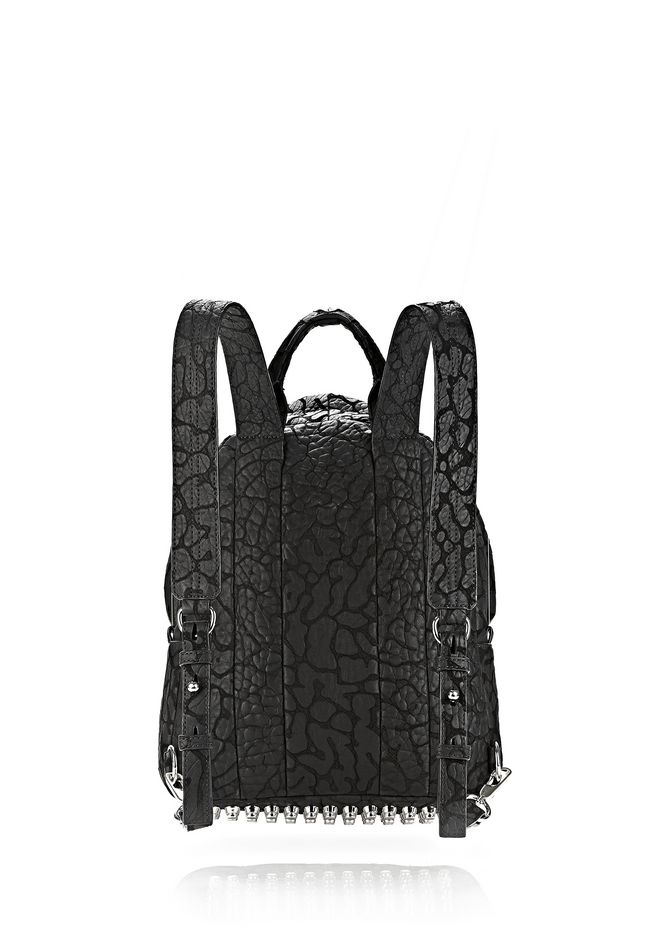 Alexander Wang ‎LASER CUT DUMBO BACKPACK IN BLACK WITH RHODIUM ...