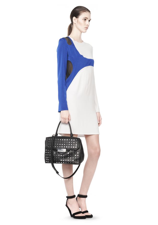 Alexander Large Marion Sling In Black With Eyelets And Alexander Large Marion Sling In Black With Eyelets And Rhodium Shoulder Bag 12 N R