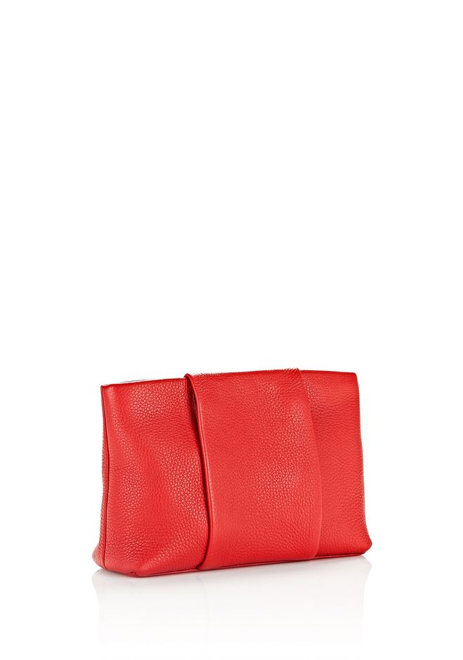 Alexander Wang ‎DUMBO POUCH IN PEBBLED CULT WITH RHODIUM ‎ ‎CLUTCH ...