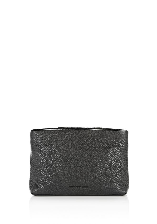 Alexander Wang ‎DUMBO POUCH IN PEBBLED BLACK WITH PALE GOLD ‎ ‎CLUTCH ...