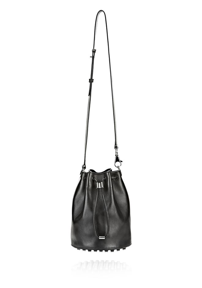 Alexander Wang ‎ALPHA BUCKET IN BLACK WITH RHODIUM ‎ ‎Shoulder Bag ...