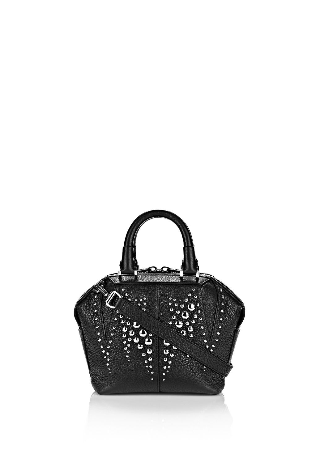 Alexander Wang ‎STUDDED MINI EMILE IN PEBBLED BLACK WITH RHODIUM ...