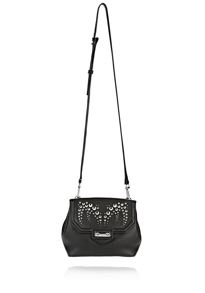Alexander Wang ‎STUDDED MARION SLING IN PEBBLED BLACK WITH RHODIUM ...