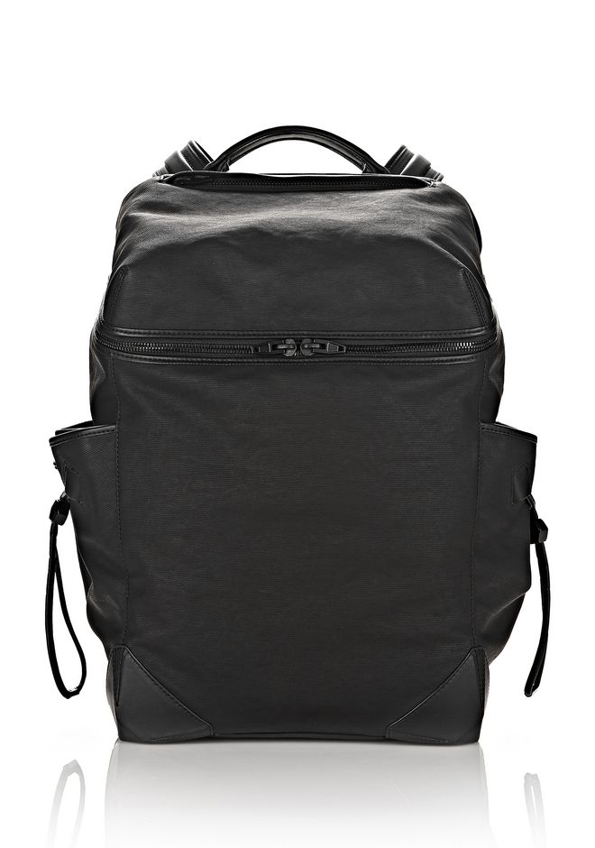 Alexander Wang ‎WALLIE BACKPACK IN RUBBERIZED CANVAS WITH MATTE BLACK ...