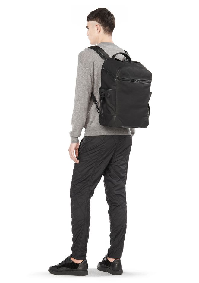 Alexander Wang ‎WALLIE BACKPACK IN RUBBERIZED CANVAS WITH MATTE BLACK ...