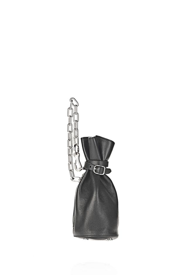 Alexander Wang ‎ATTICA CHAIN POUCH IN BLACK WITH RHODIUM ‎ ‎CLUTCH