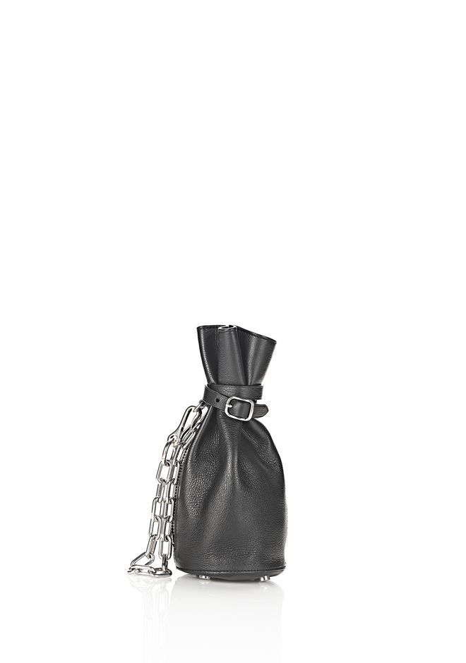 Alexander Wang ‎ATTICA CHAIN POUCH IN BLACK WITH RHODIUM ‎ ‎CLUTCH