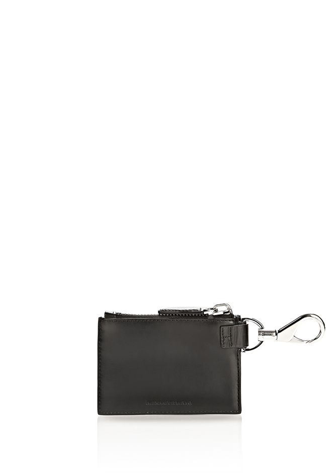 Alexander Wang ‎RUNWAY ZIP POUCH IN BLACK WITH RHODIUM ‎ ‎SMALL LEATHER ...