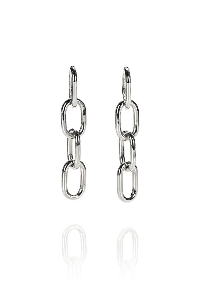 Alexander Four Link Chain Earrings In Rhodium Alexander Four Link Chain Earrings In Rhodium Accessories 12 N F