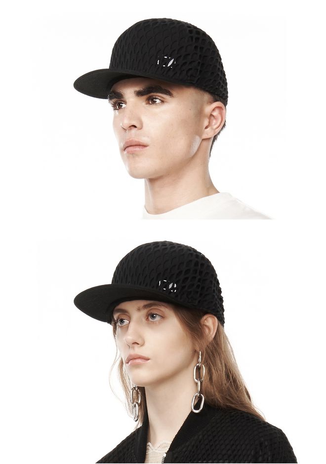 Alexander Wang ‎RUNWAY BASEBALL CAP WITH NET OVERLAY ‎ ‎Scarf & Hat