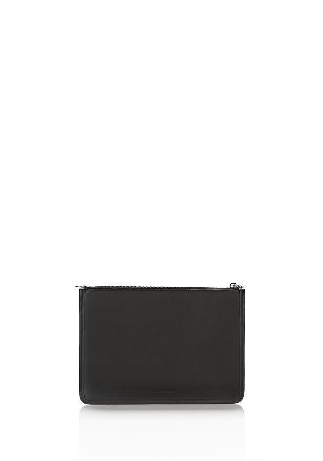 Alexander Wang ‎LARGE ATTICA CHAIN FLAT POUCH IN BLACK SNAKE EMBOSSED ...